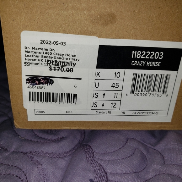 Dr Doc Martens Crazy Horse Brown Leather Boots EU 45 UK 10 US M 11 US W 12 - Picture 2 of 12